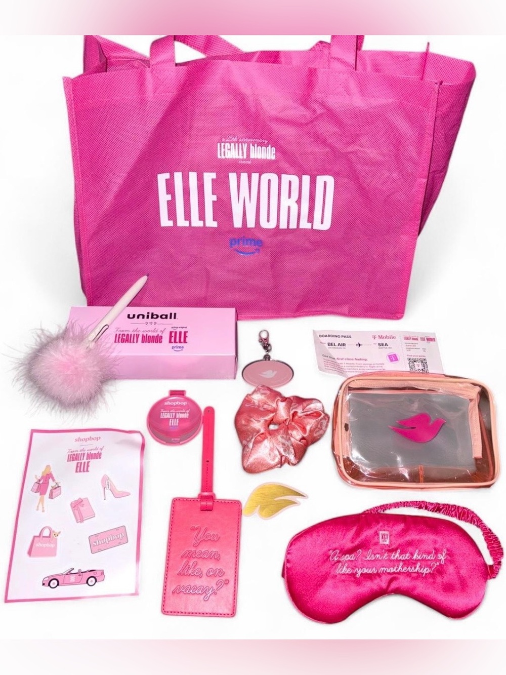 Legally Blonde Elle World Tour Merch Lot Bundle